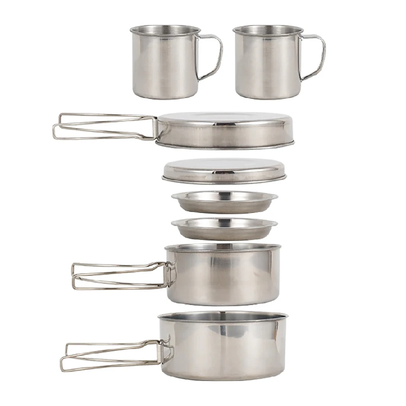 Camping Cooking Set With Bag - Set da 8 Pezzi per Campeggio,