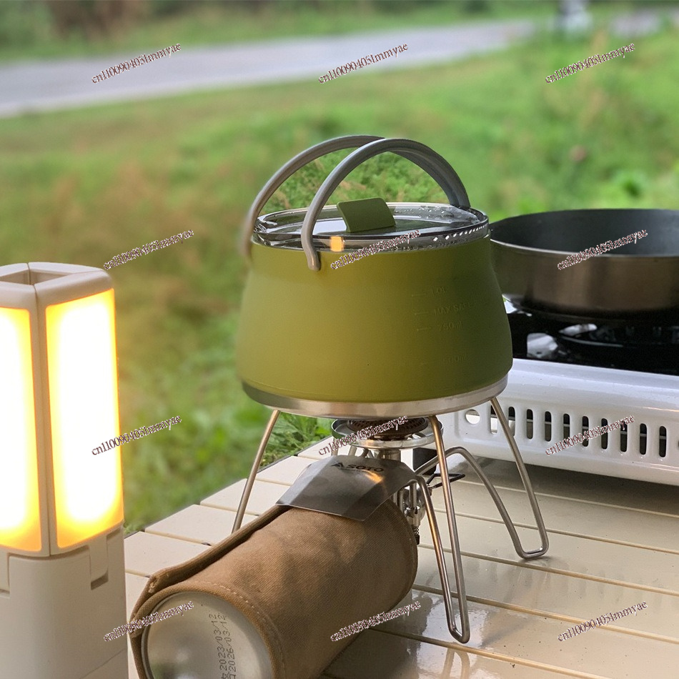 Camping Cooking Open Fire - Bollitore Pieghevole in Silicone Americano per