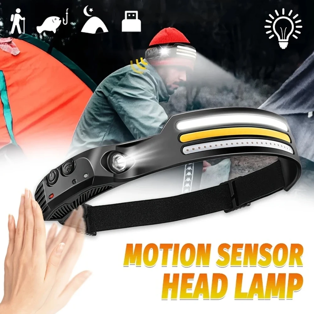 Camping Cooking Fish - Lampada frontale a induzione LED COB