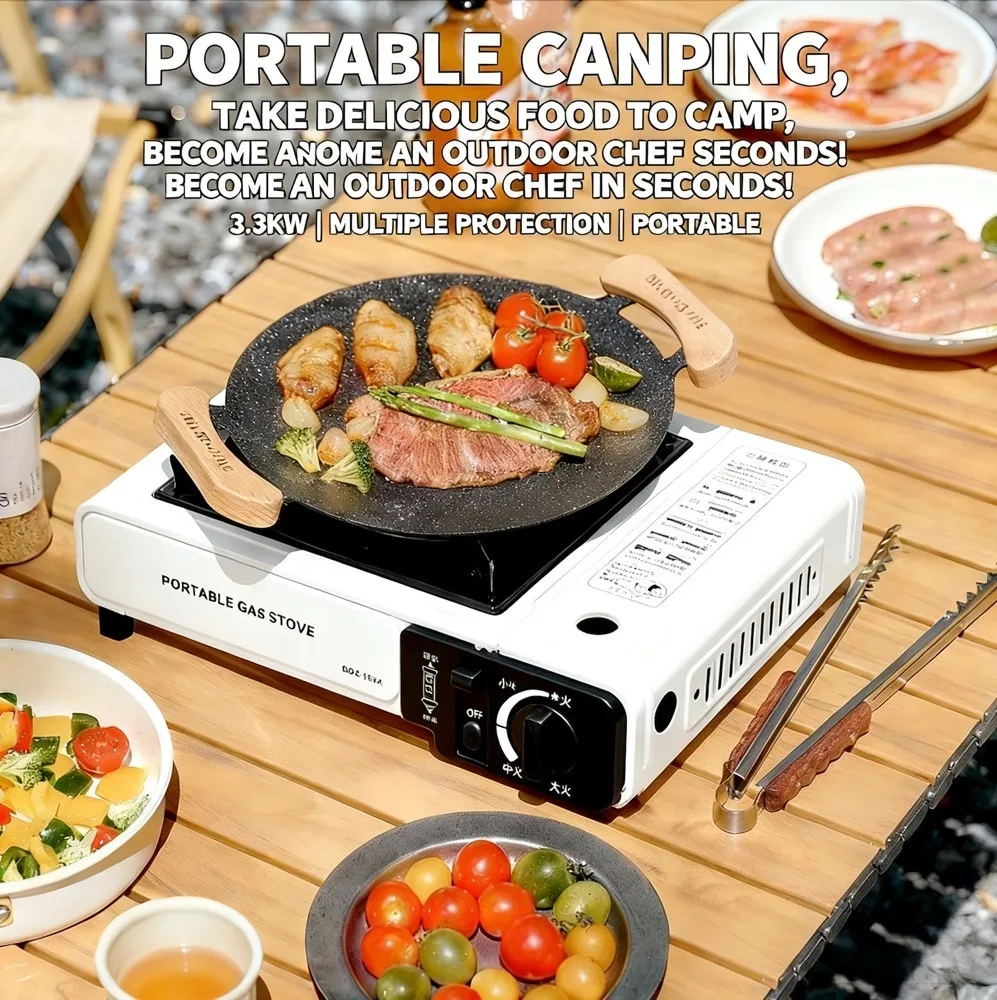 Camping Cooking Ring - Fornello a Gas Portatile per Esterni,