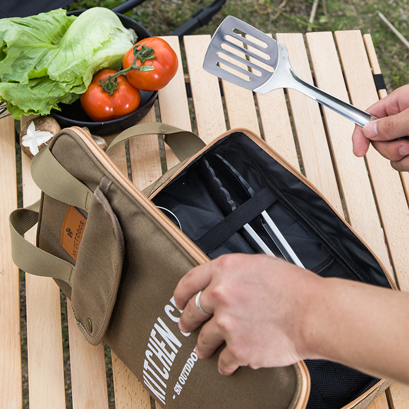 Camping Cooking Set With Bag - Set da Cucina da Campeggio 8