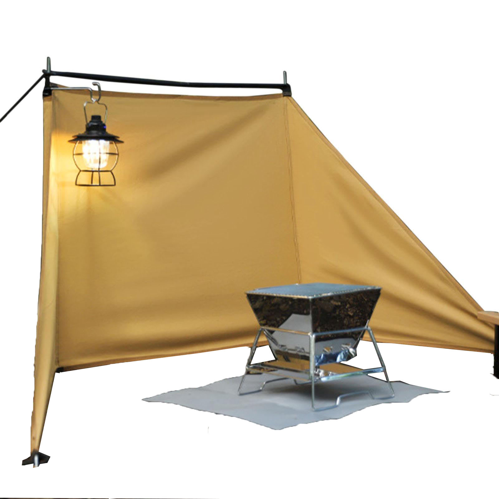 Camping Cooking Wind Blocker - Paravento da campeggio Oxford, paravento pieghevole