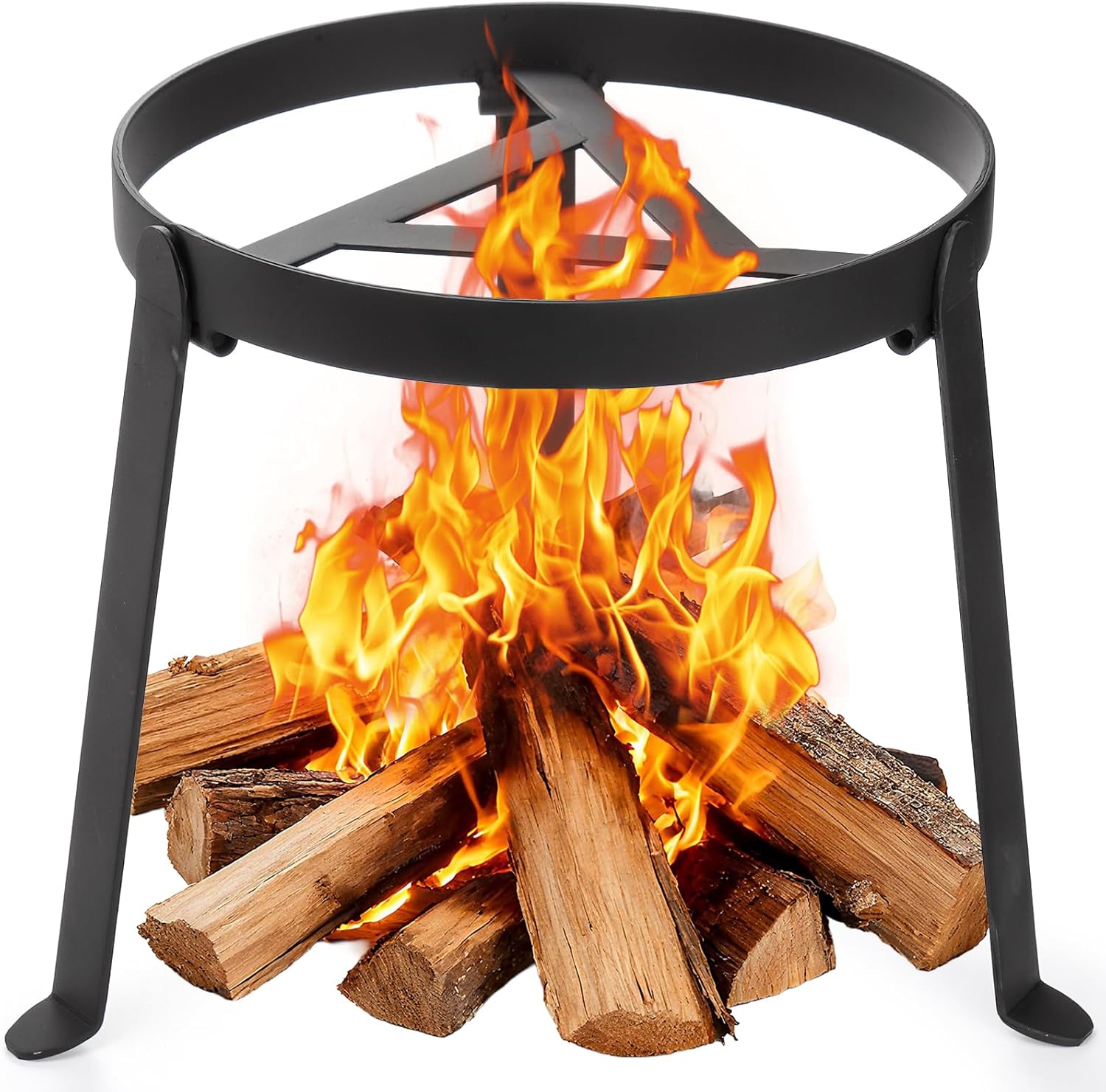 Camping Cooking Open Fire - Treppiede per Falò, Supporto Pieghevole per