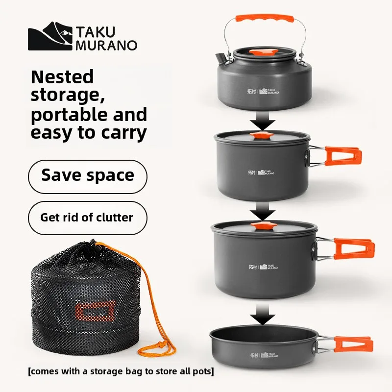 Quality Camping Cooking Set - Set di stoviglie da esterno di