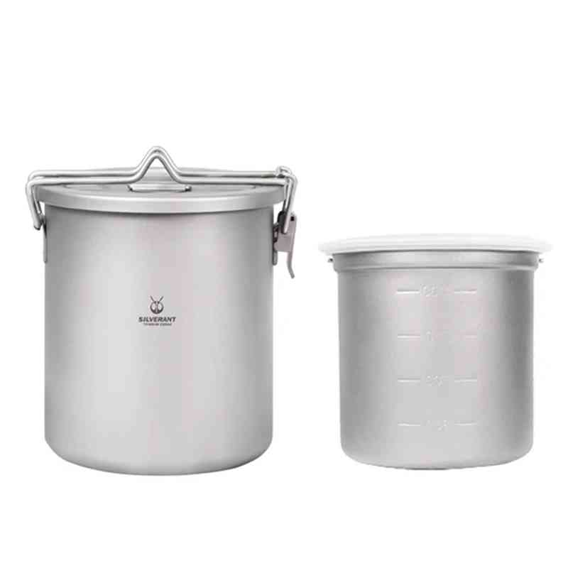 Camping Cooking Set With Bag - Silverant Camping Titanium Pot Fornello ultraleggero
