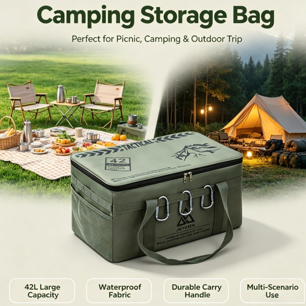 Camping Cooking Organizer - Borsa Portaoggetti Pieghevole da 30/42L per