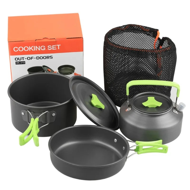 Camping Cooking Set With Bag - Set da Cucina per Campeggio, Set