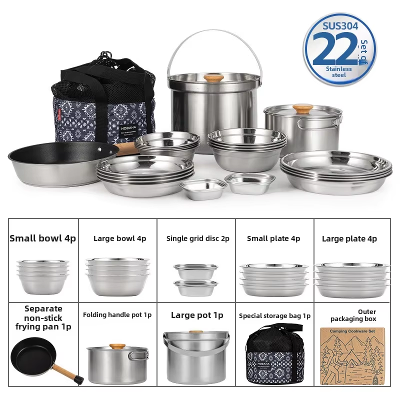 Camping Cooking Set With Bag - NOBANA Il più nuovo set di