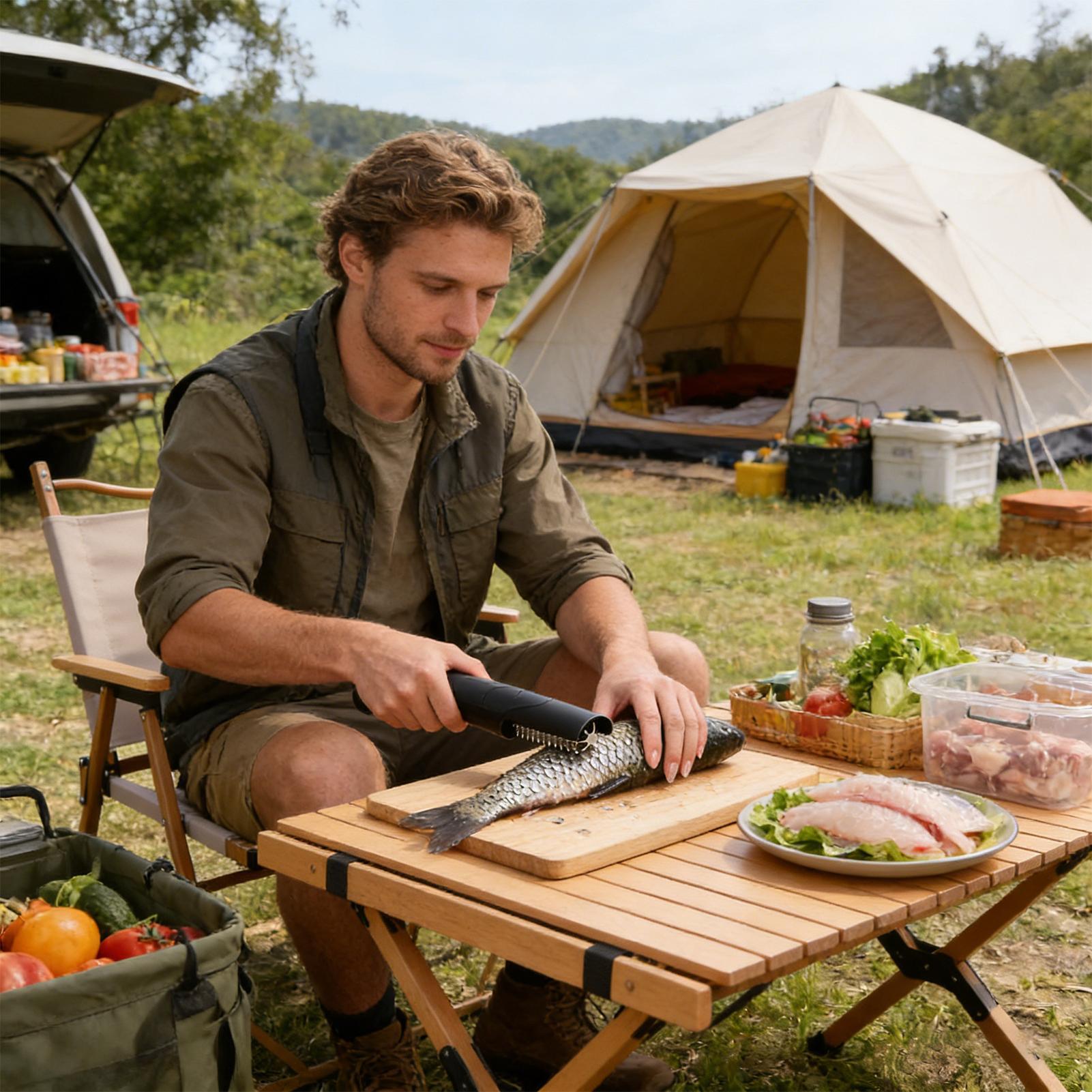 Camping Cooking Meals - Squamatrice per pesce portatile senza fili,
