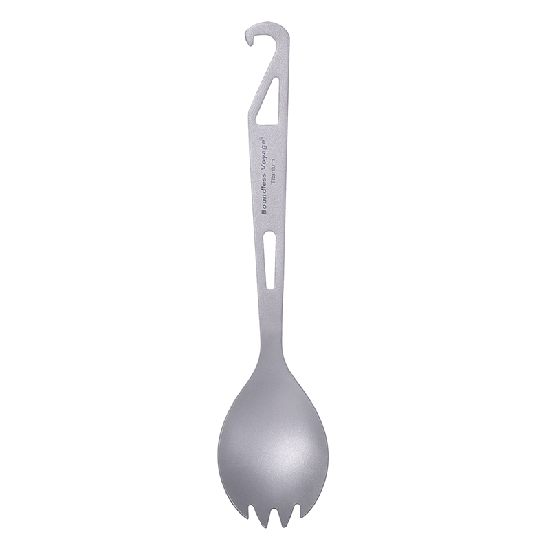 Camp Spork Set - Set di posate 3-in-1 in titanio