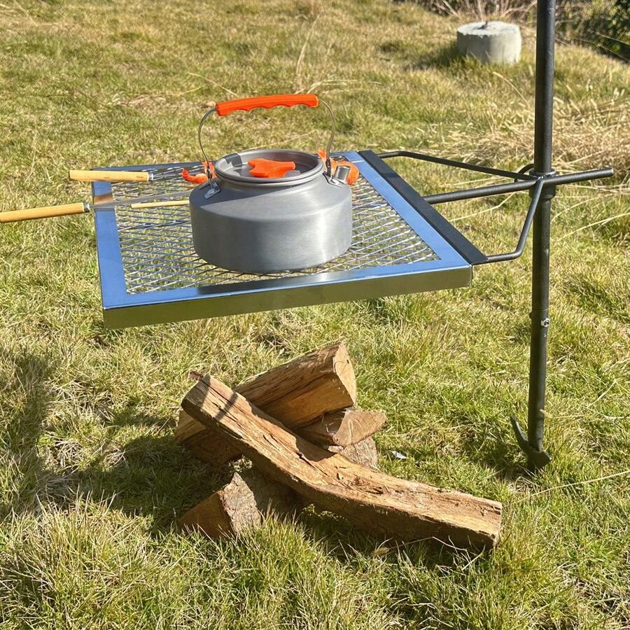 Camping Cooking Without Fire - 360 ° Griglia Girevole Regolabile per