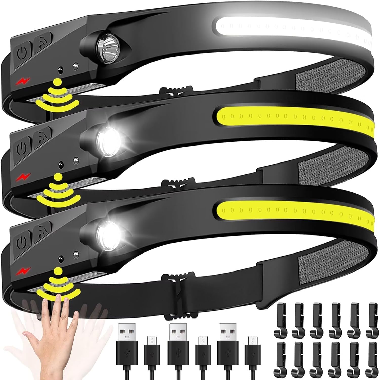 Camping Cooking Fish - Lampada frontale con sensore Torcia frontale