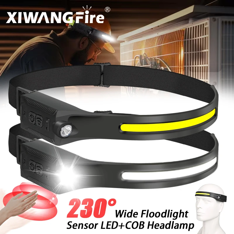 Camping Cooking Fish - Lampada Frontale LED Ricaricabile, 3 Modalità