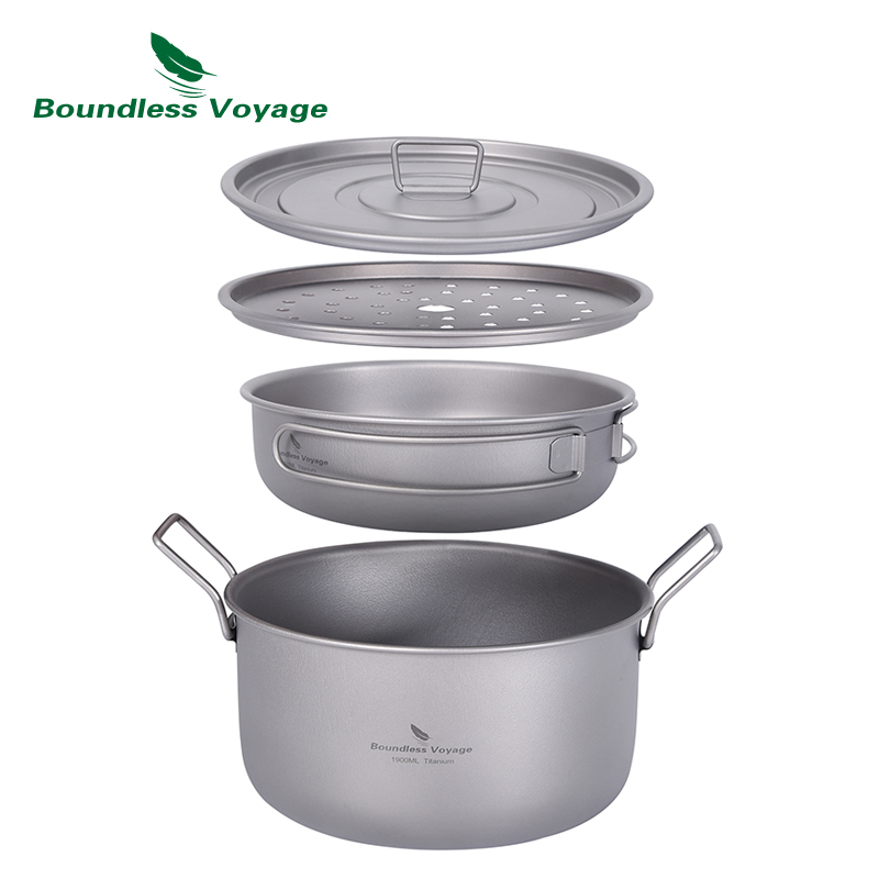 Camping Cooking Rice - Boundless Voyage Camping Pentola da cucina