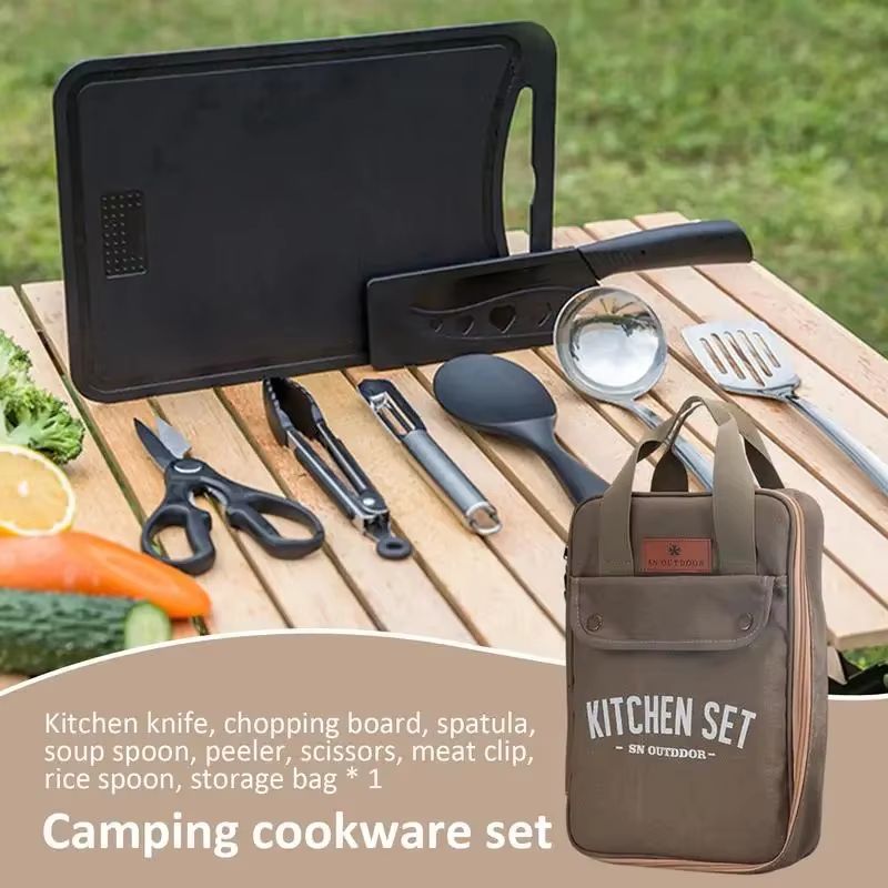 Set da Cucina da Campeggio 8 P - Camping Cooking Set With Bag recensione e prezzo
