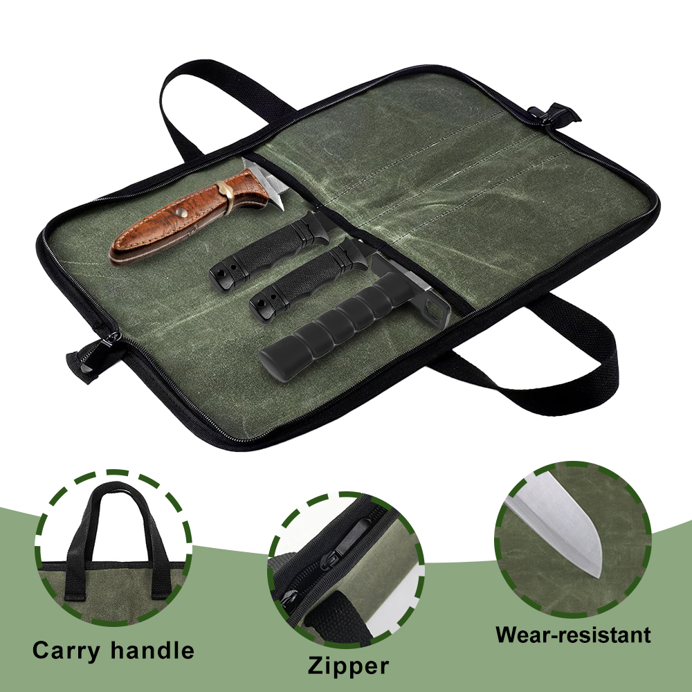 Borsa Porta Coltelli in Tela C - Camping Cooking Organizer recensione e prezzo