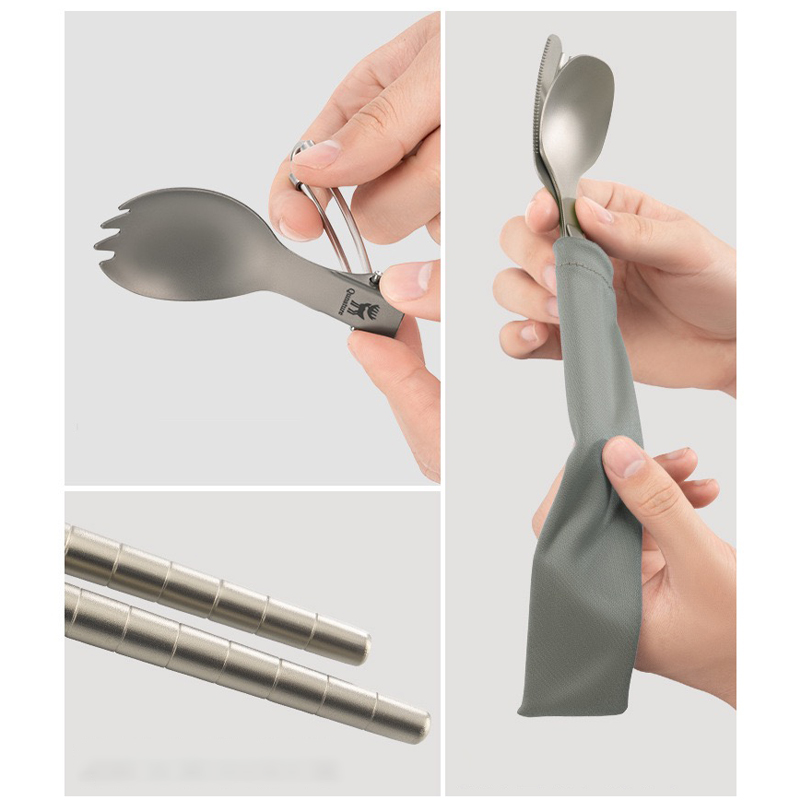 Cucchiaio-Forchetta in Titanio - Camp Spork Set recensione e prezzo