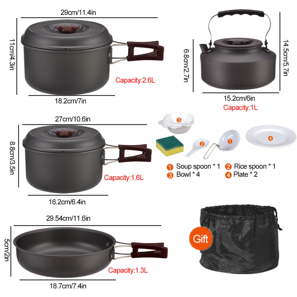 Pentola da picnic per 3-4 pers - Camping Cooking Set With Bag recensione e prezzo