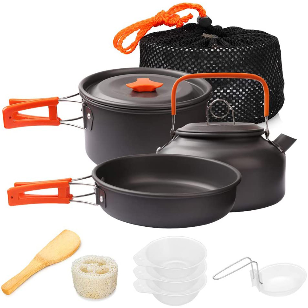 1 pz/1 set kit di pentole da c - Camping Cooking Set With Bag recensione e prezzo