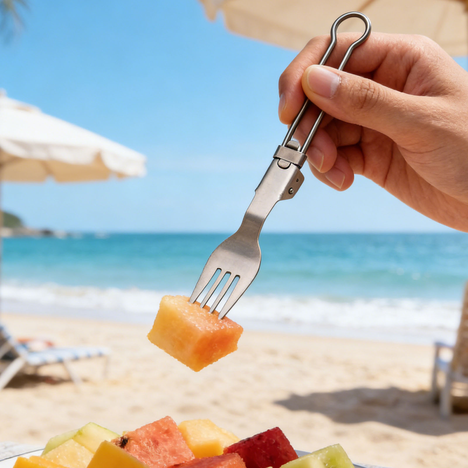 Set di posate pieghevoli in ti - Camp Spork Set recensione e prezzo