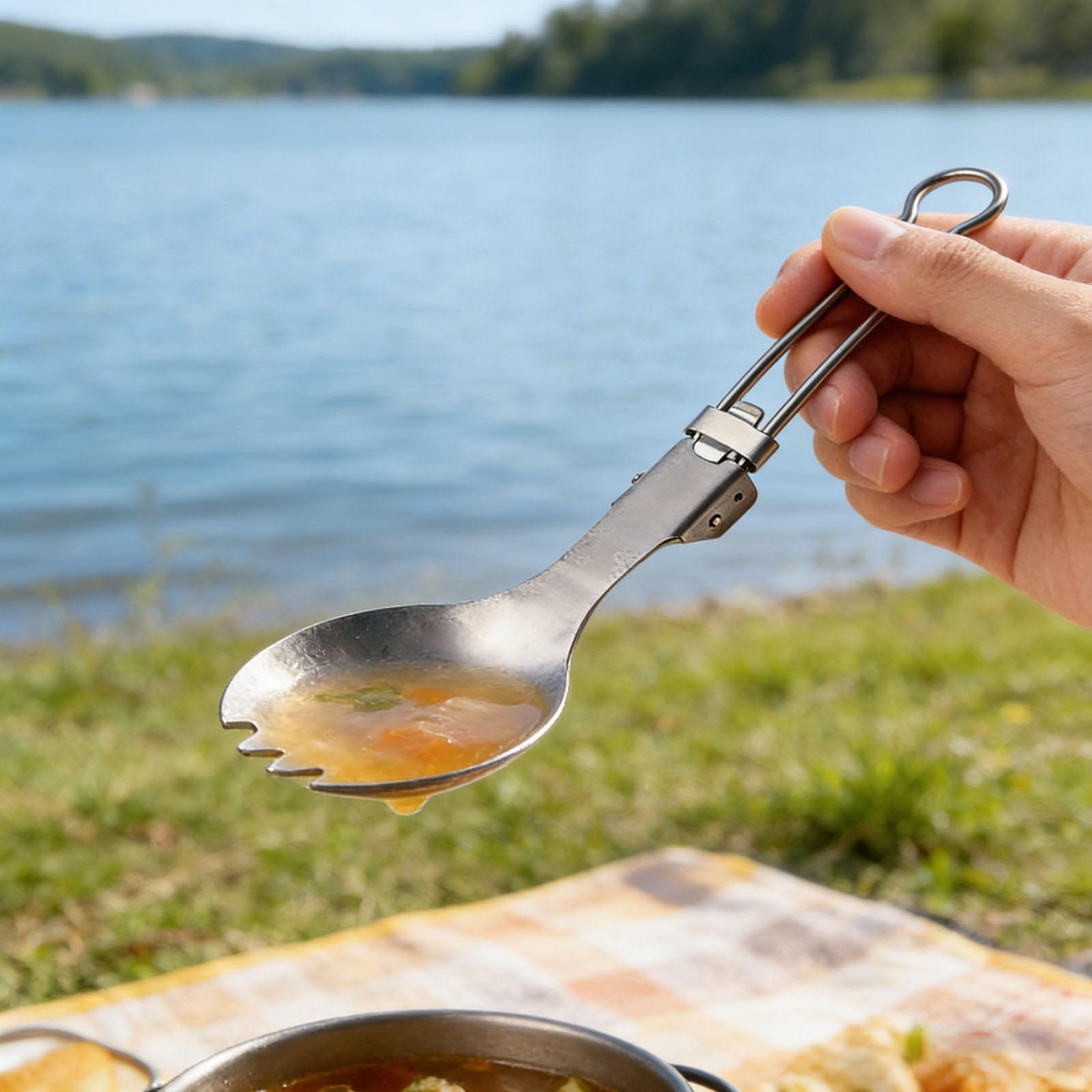 Set di posate pieghevoli in ti - Camp Spork Set recensione e prezzo
