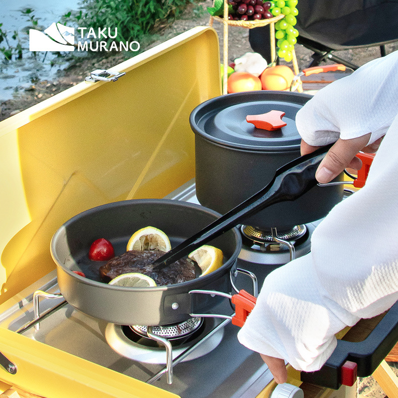 Set di pentole da campeggio, s - Camping Cooking Set With Bag recensione e prezzo