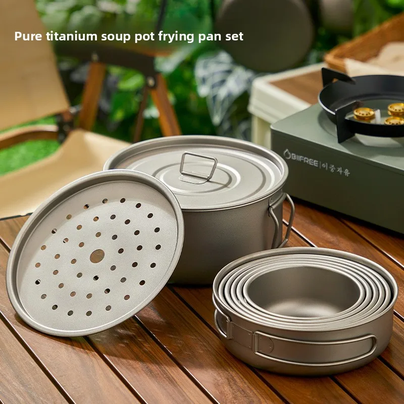 Set di pentole da esterno in t - Camping Cooking Set With Bag recensione e prezzo