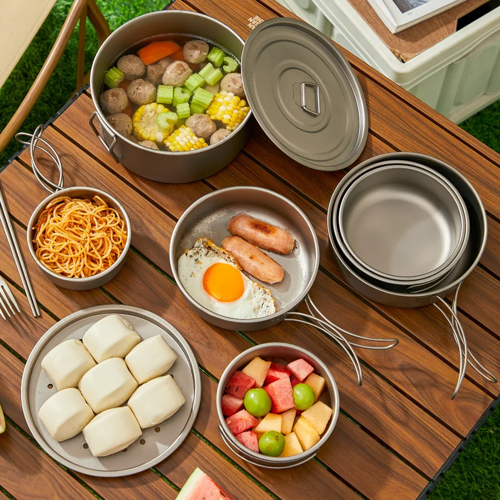 Set di pentole da esterno in t - Camping Cooking Set With Bag recensione e prezzo