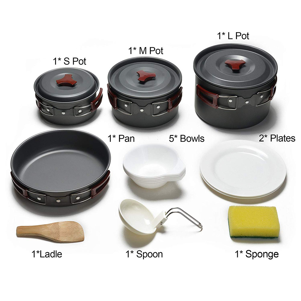Kit di pentole da campeggio al - Camping Cooking Rice recensione e prezzo