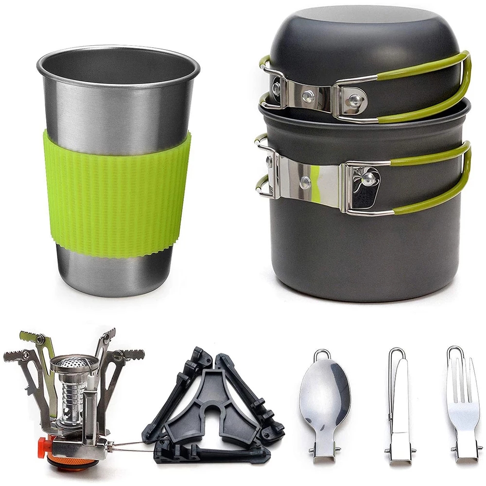 Kit di pentole da campeggio co - Camping Cooking Set With Bag recensione e prezzo