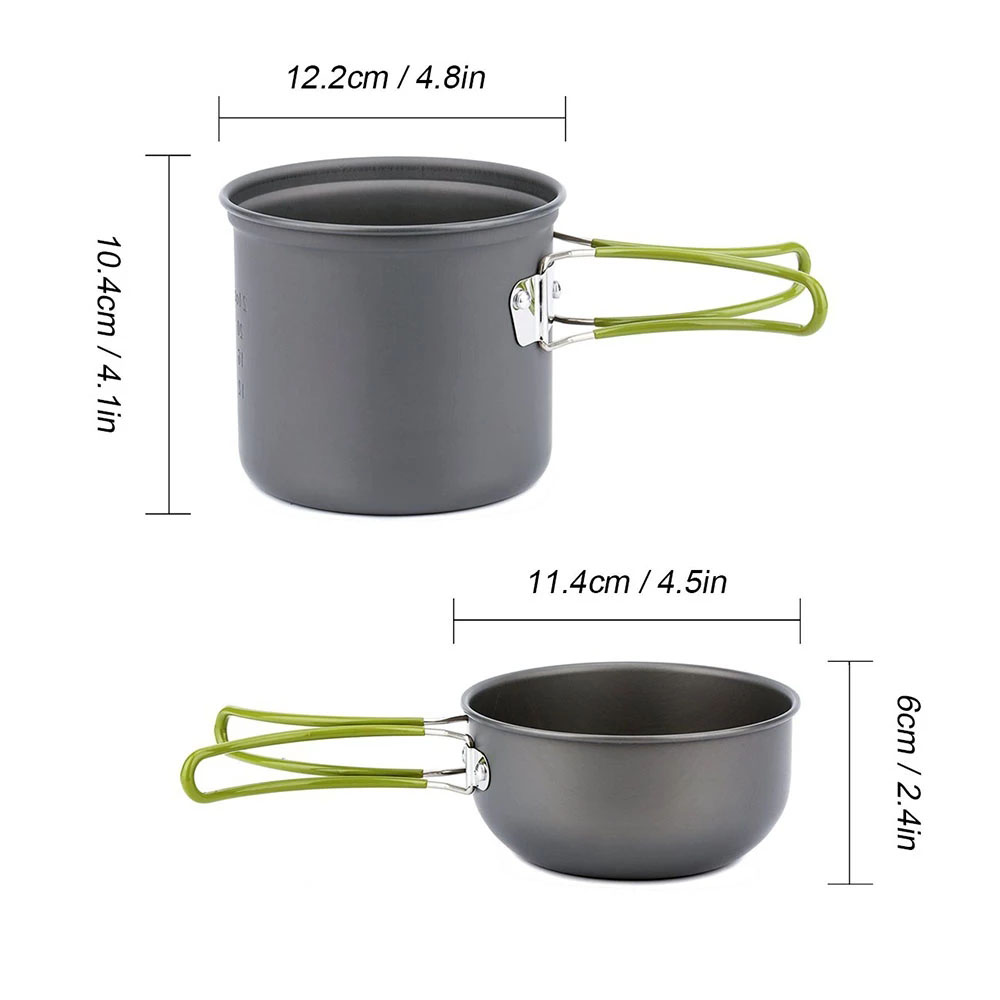 Kit di pentole da campeggio co - Camping Cooking Set With Bag recensione e prezzo